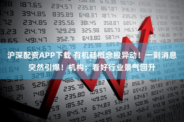 沪深配资APP下载 有机硅概念股异动！一则消息突然引爆！机构：看好行业景气回升